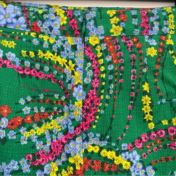 Talbot's Skirt Women's 6 Petite Green Modern Floral New Short Office Business - Picture 4 of 10